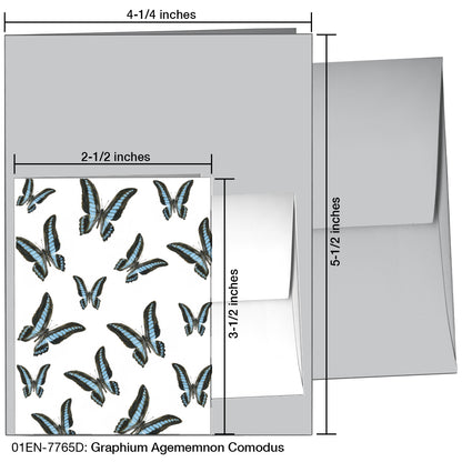 Graphium Agememnon Comodus, Greeting Card (7765D), Enclosure, printedcanvas.com