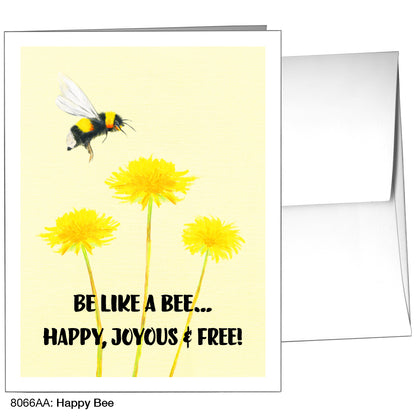 Happy Bee, Greeting Card (8066AA), A2, printedcanvas.com
