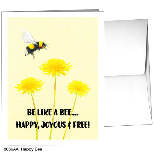 Happy Bee, Greeting Card (8066AA), A2, printedcanvas.com
