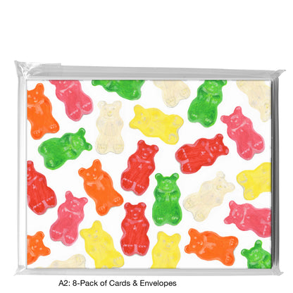 Gummies, Greeting Card (8639H), A2 Card 8-Pack, www.printedcanvas.com