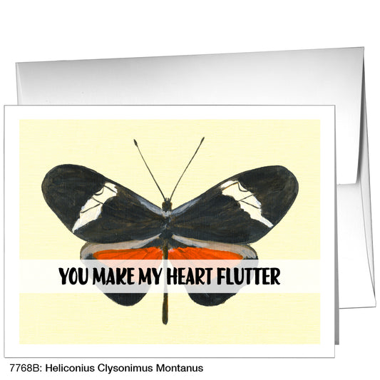 Heliconius Clysonimus Montanus, Greeting Card (7768B), A2, printedcanvas.com
