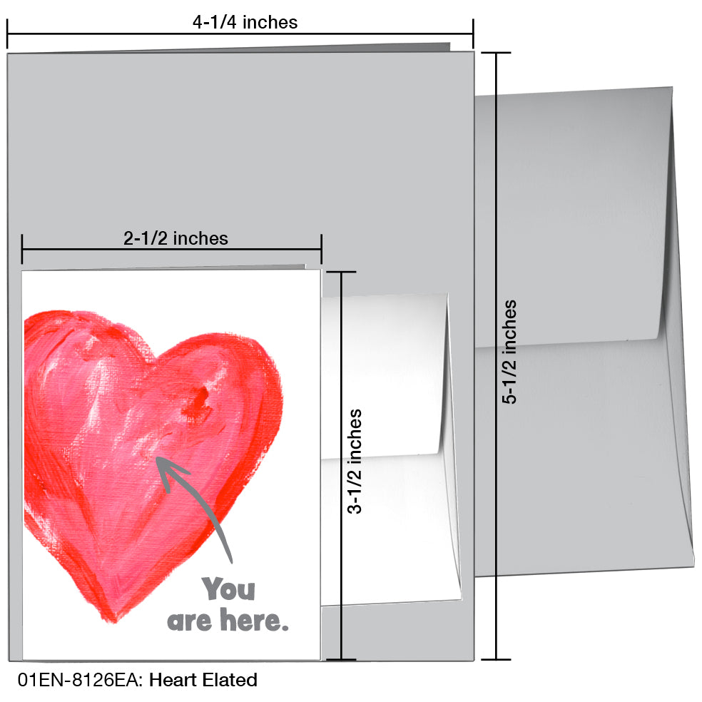 Heart Elated, Greeting Card (8126EA), Enclosure Card, www.printedcanvas.com