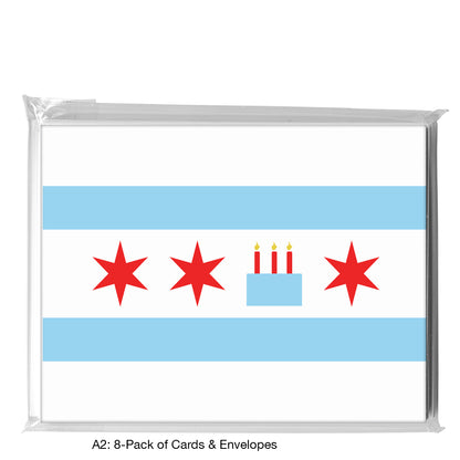 Hello, from Chicago, Greeting Card (8399W), A2 Card 8-Pack, www.printedcanvas.com