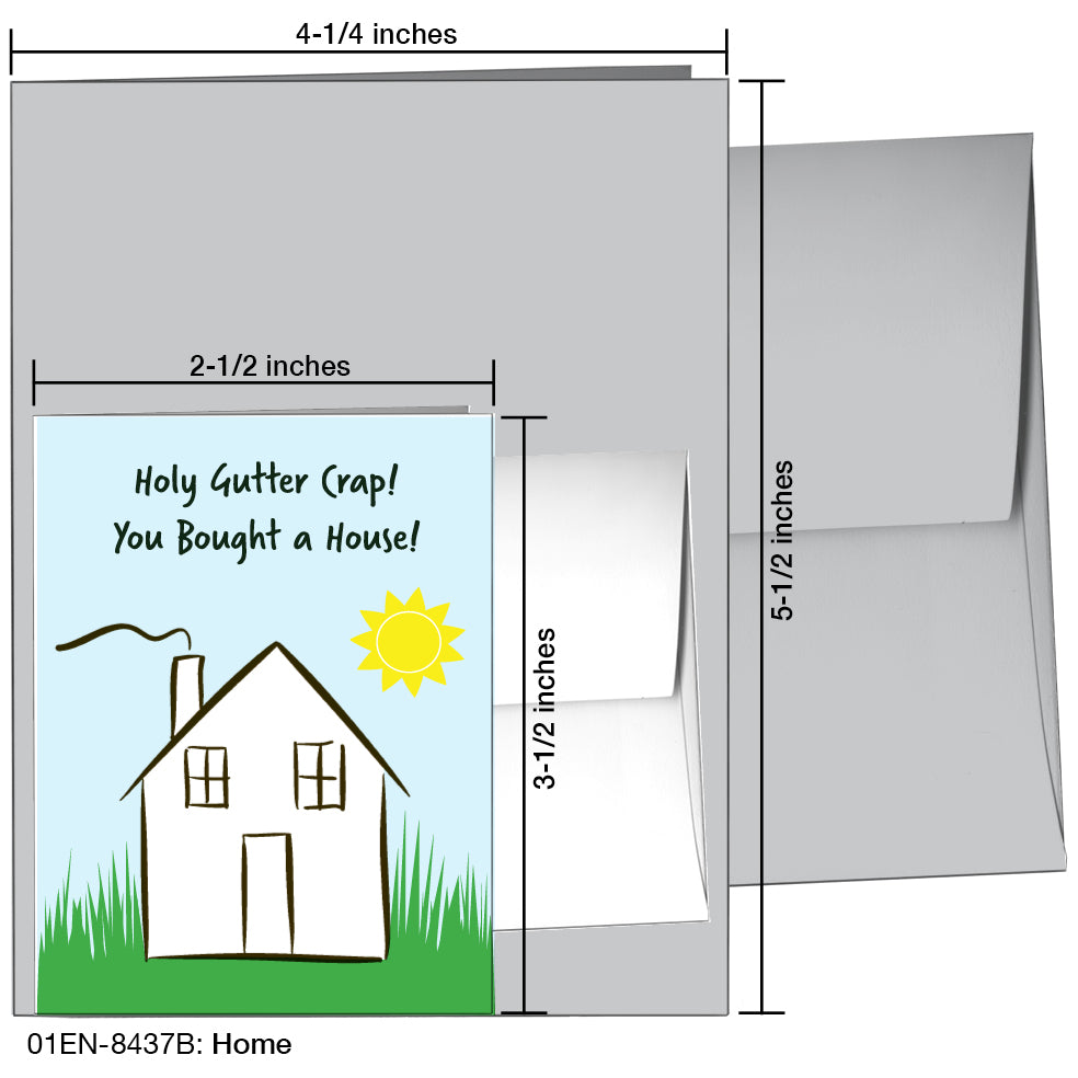 Home, Greeting Card (8437B), Enclosure Card, printedcanvas.com