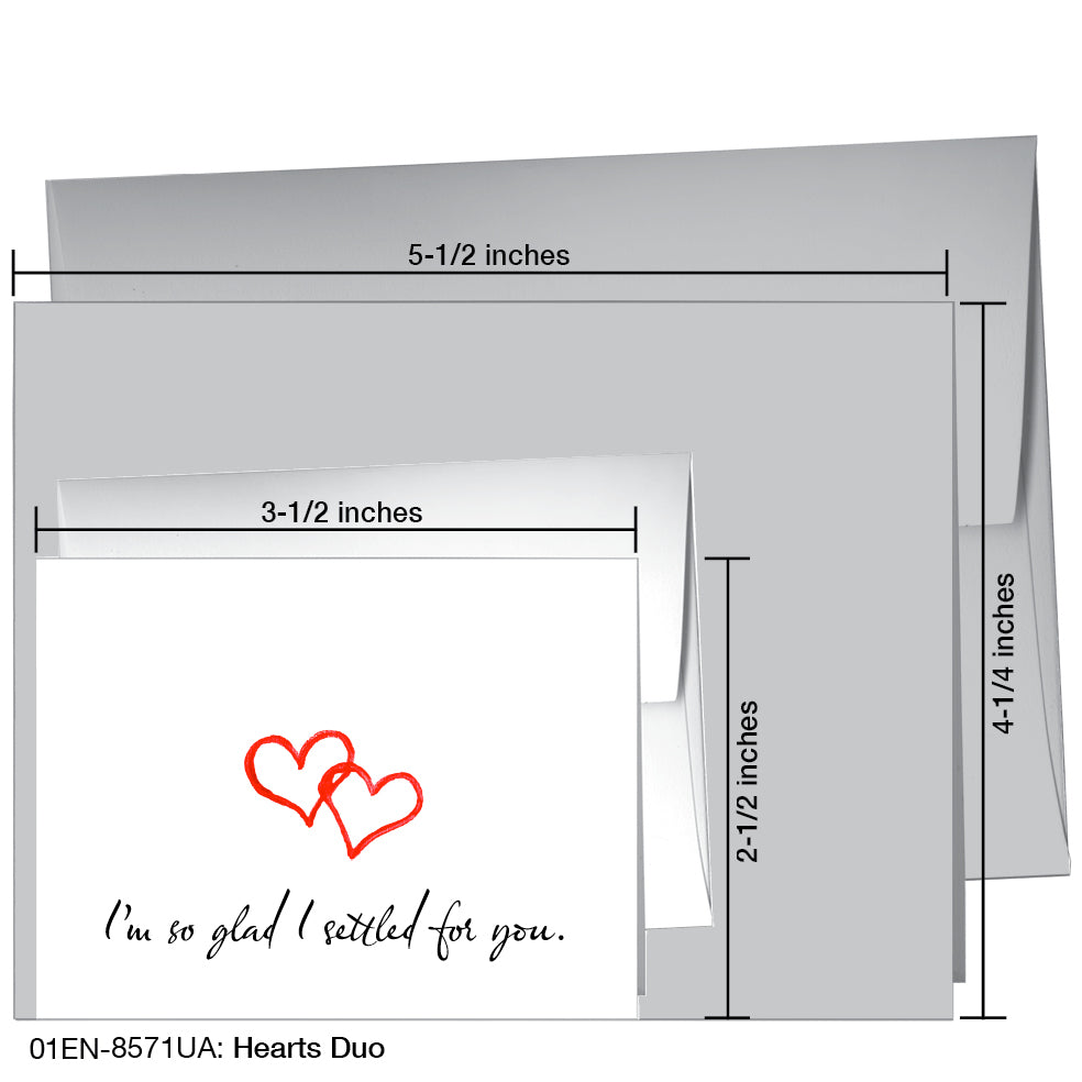 Hearts Duo, Greeting Card (8571UA), Enclosure, printedcanvas.com