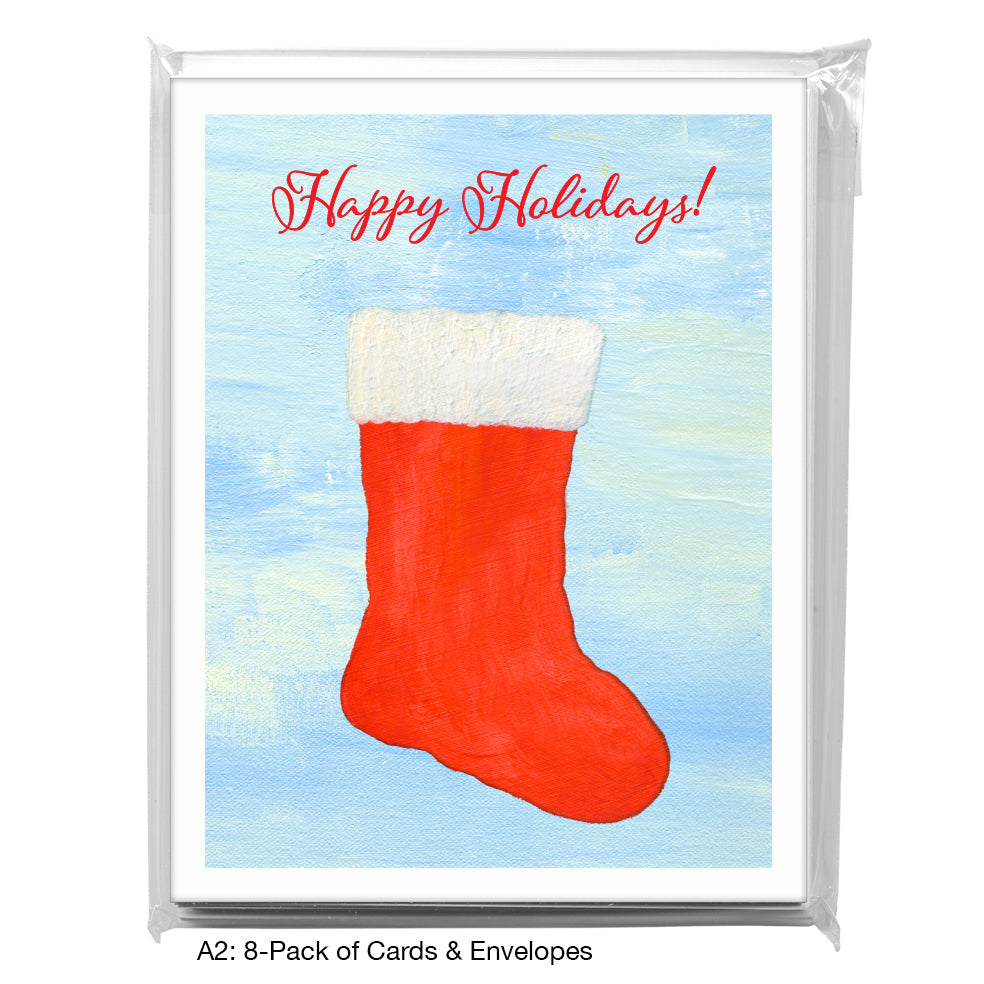 Holiday Stocking, Greeting Card (8704B), A2 8-Pack, printedcanvas.com