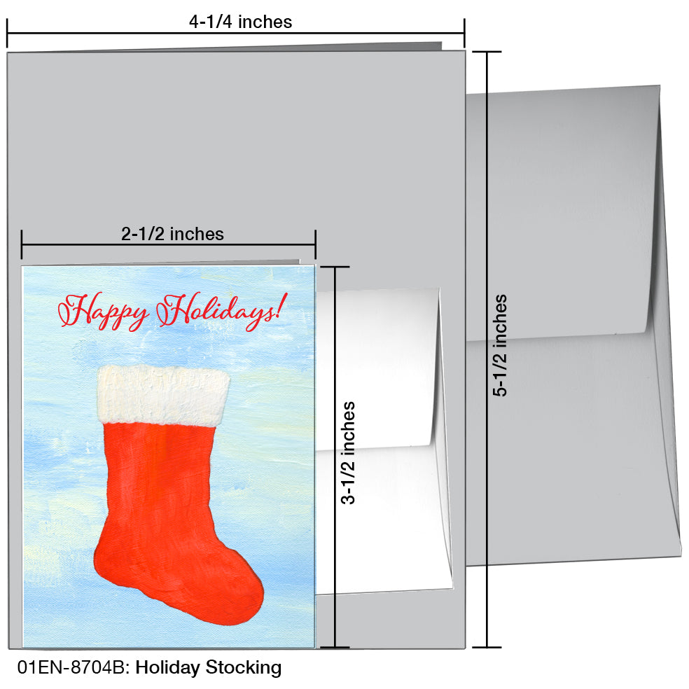 Holiday Stocking, Greeting Card (8704B), Enclosure, printedcanvas.com