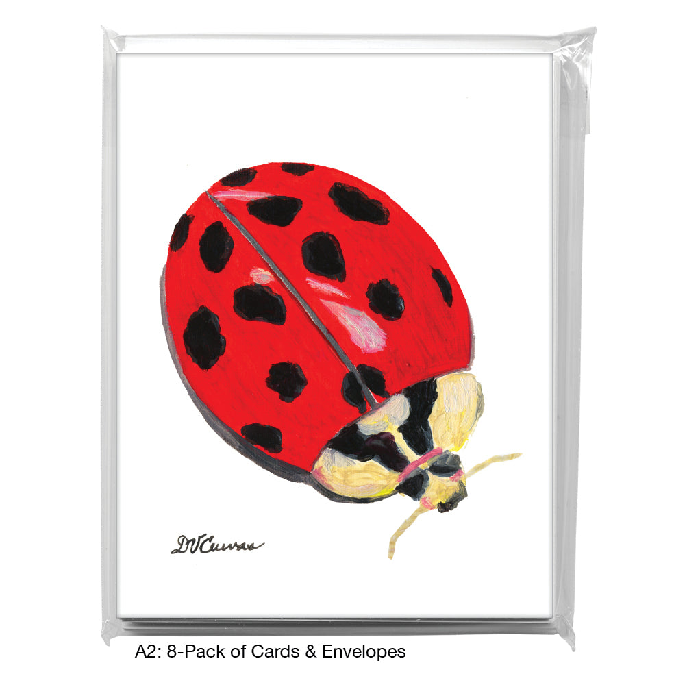 Ladybug, Greeting Card (7583), A2 8-Pack, printedcanvas.com
