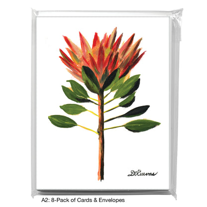 King Protea, Greeting Card (7408A), 8-Pack, www.printedcanvas.com