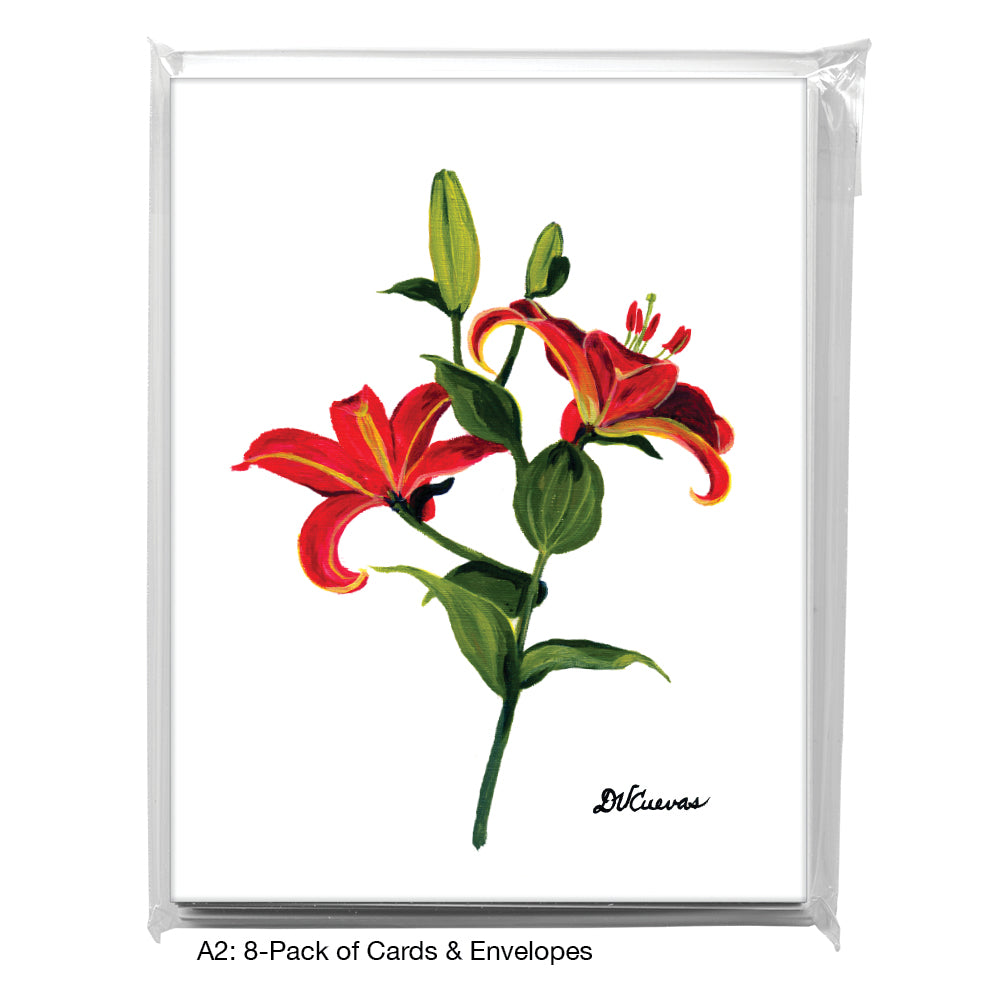 Lilies 1, Greeting Card (7217), A2 8-Pack, printedcanvas.com