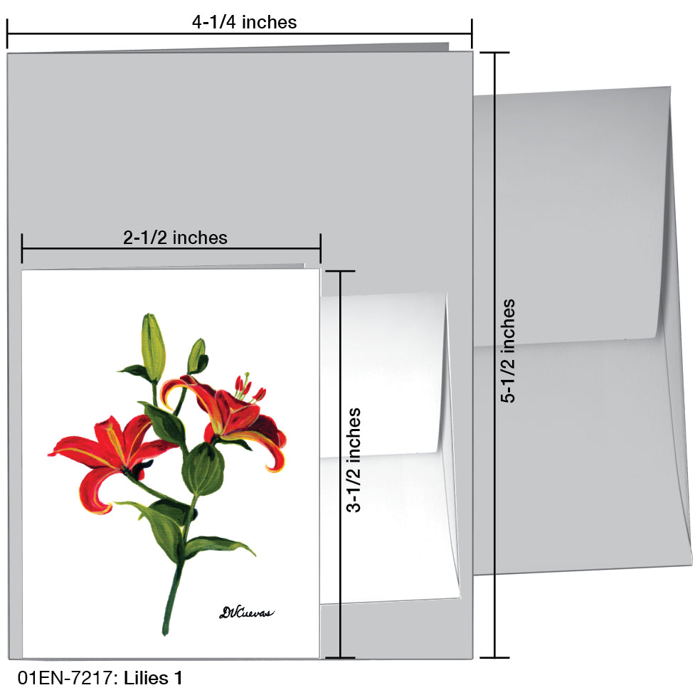 Lilies 1, Greeting Card (7217), Enclosure, printedcanvas.com