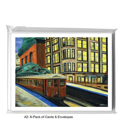 Library, Chicago, Greeting Card (7250A), 8-Pack, www.printedcanvas.com