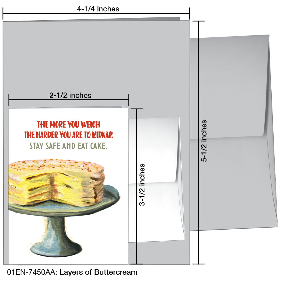 Layers of Buttercream, Greeting Card (7450AA), Enclosure Card, www.printedcanvas.com