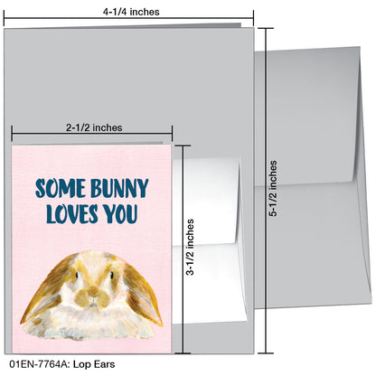 Lop Ears, Greeting Card (7764A), Enclosure, printedcanvas.com
