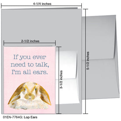 Lop Ears, Greeting Card (7764G), Enclosure, printedcanvas.com