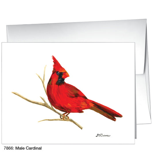 Male Cardinal, Greeting Card (7866), A2, printedcanvas.com
