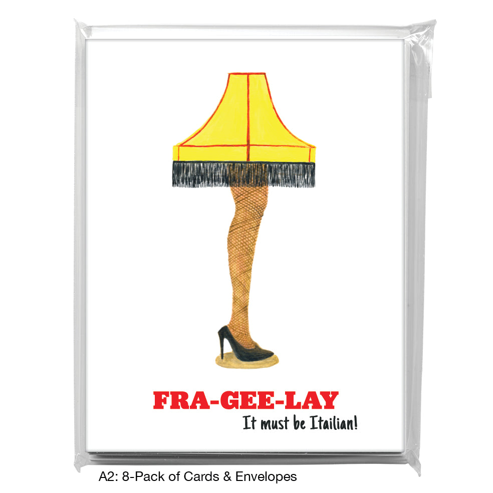 Leg Lamp, Greeting Card (8120D), A2 8-Pack, printedcanvas.com