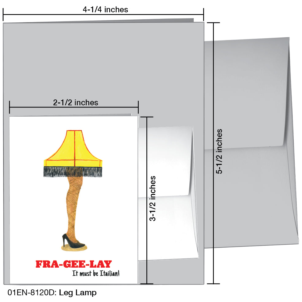 Leg Lamp, Greeting Card (8120D), Enclosure, printedcanvas.com