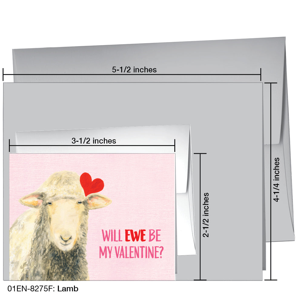 Lamb, Greeting Card (8275F), Enclosure, printedcanvas.com
