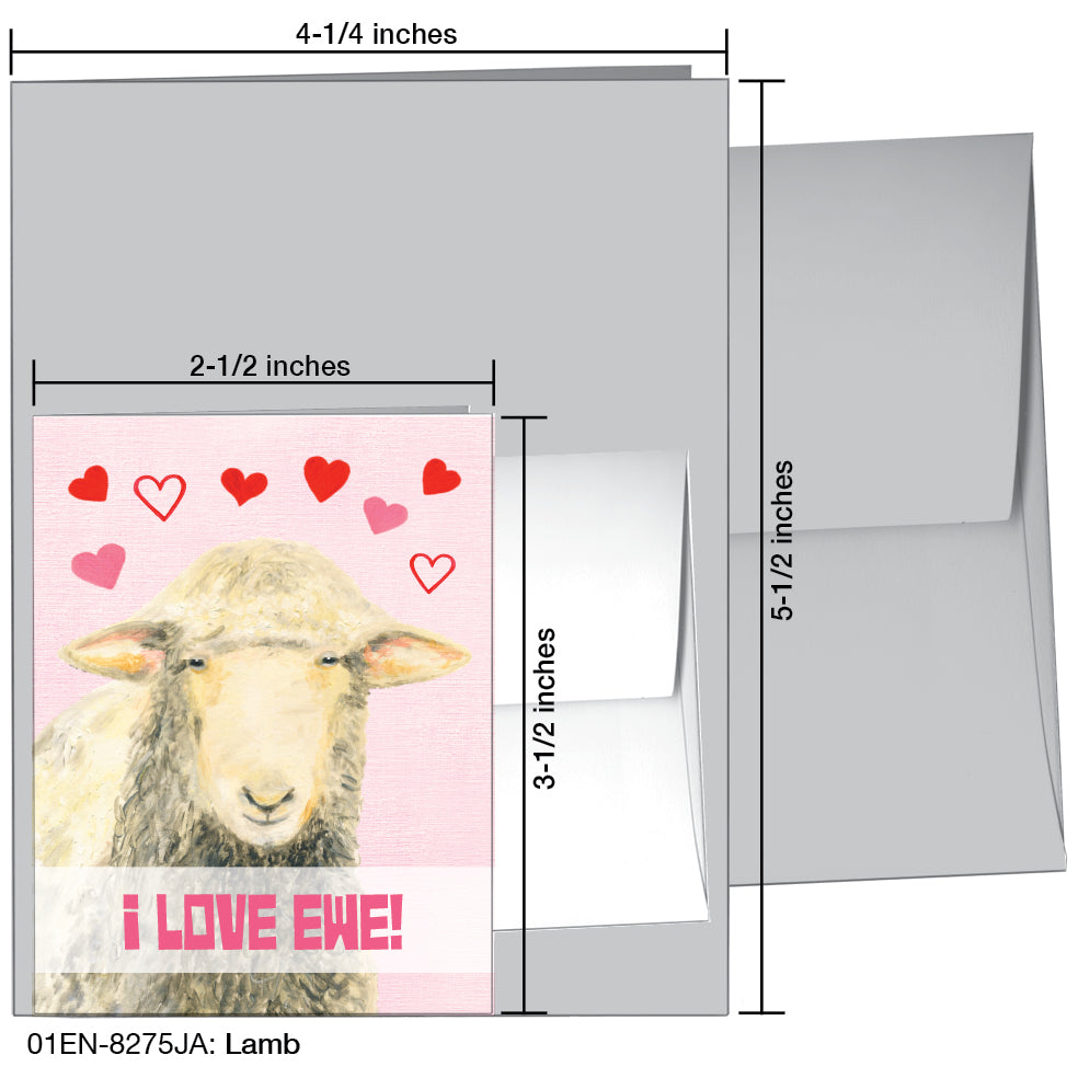 Lamb, Greeting Card (8275JA), Enclosure, printedcanvas.com