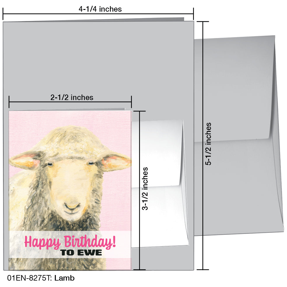 Lamb, Greeting Card (8275T), Enclosure, printedcanvas.com