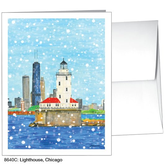 Lighthouse, Chicago, Greeting Card (8640C), A2, printedcanvas.com