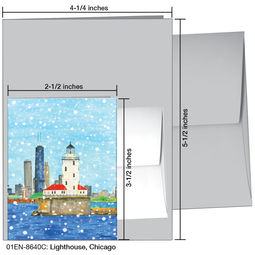 Lighthouse, Chicago, Greeting Card (8640C), Enclosure, printedcanvas.com