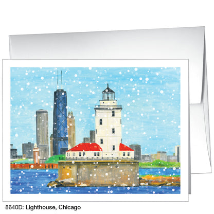 Lighthouse, Chicago, Greeting Card (8640D), A2, printedcanvas.com
