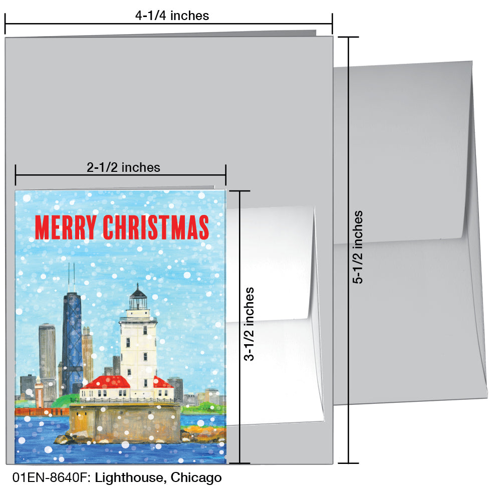 Lighthouse, Chicago, Greeting Card (8640F), Enclosure, printedcanvas.com