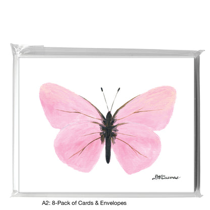 Lavender Pink Butterfly, Greeting Card (8674F), A2 Card 8-Pack, www.printedcanvas.com
