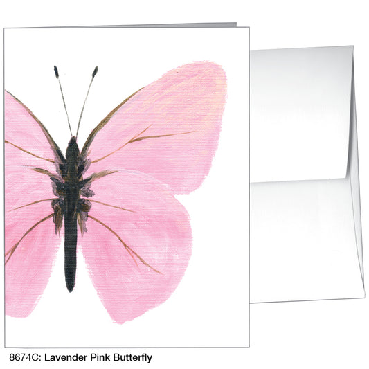 Lavender Pink Butterfly, Greeting Card (8674C), A2, printedcanvas.com