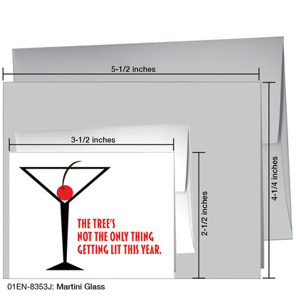 Martini Glass, Greeting Card (8353J), Enclosure Card, www.printedcanvas.com