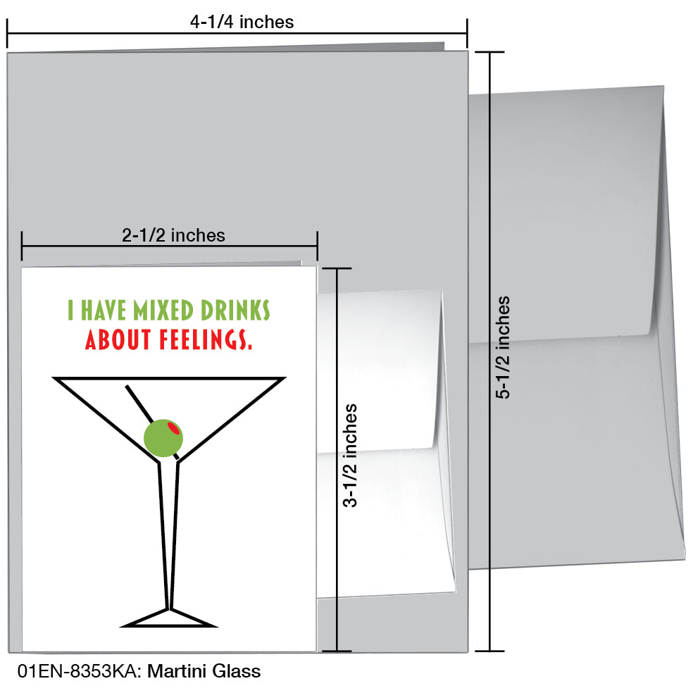 Martini Glass, Greeting Card (8353KA), Enclosure, printedcanvas.com
