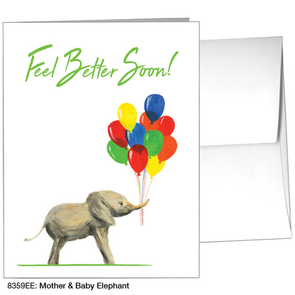 Mother & Baby Elephant, Greeting Card (8359EE), A2, printedcanvas.com