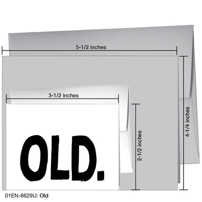 Old, Greeting Card (8629U), Enclosure, www.printedcanvas.com