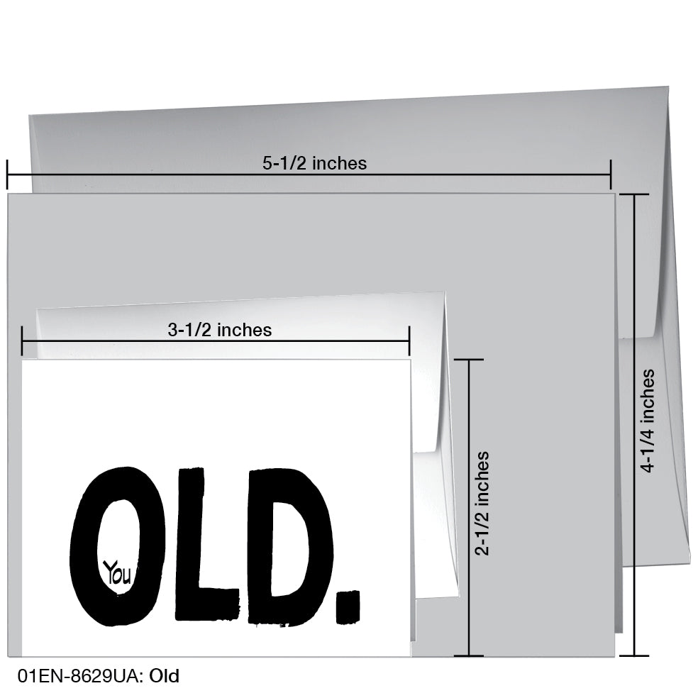 Old, Greeting Card (8629UA), Enclosure Card, www.printedcanvas.com