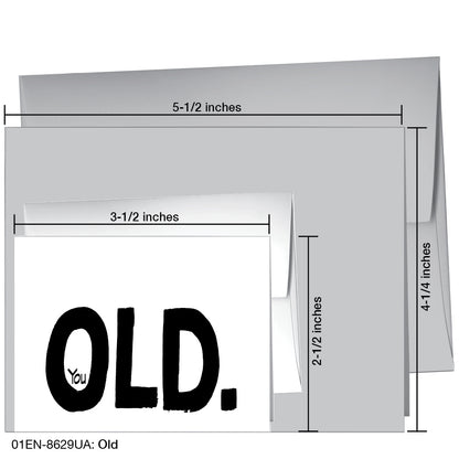 Old, Greeting Card (8629UA), Enclosure Card, www.printedcanvas.com
