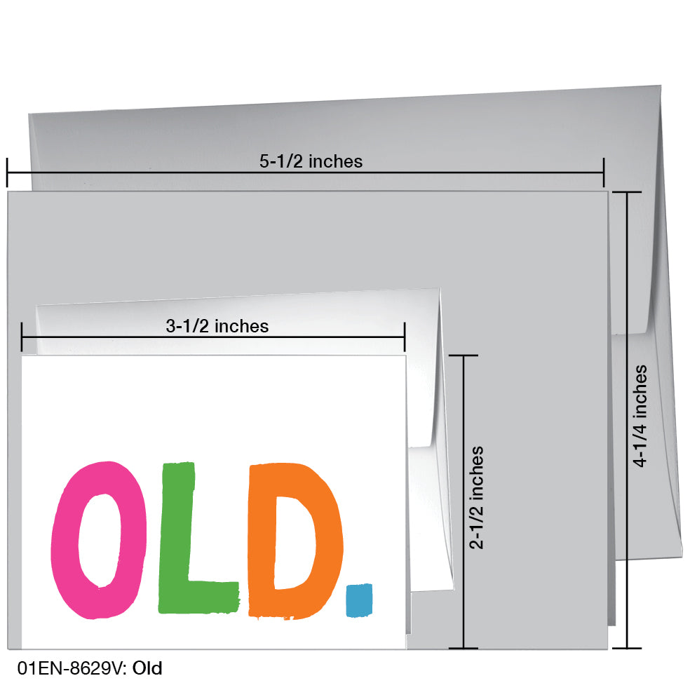 Old, Greeting Card (8629V), Enclosure, www.printedcanvas.com