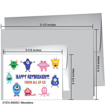 Monsters, Greeting Card (8668D), Enclosure, www.printedcanvas.com
