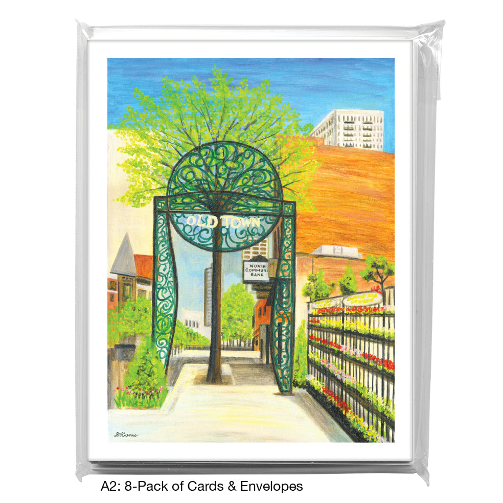 Old Town Sign, Chicago, Greeting Card (8193), A2 8-Pack, printedcanvas.com