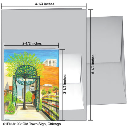 Old Town Sign, Chicago, Greeting Card (8193), Enclosure, printedcanvas.com