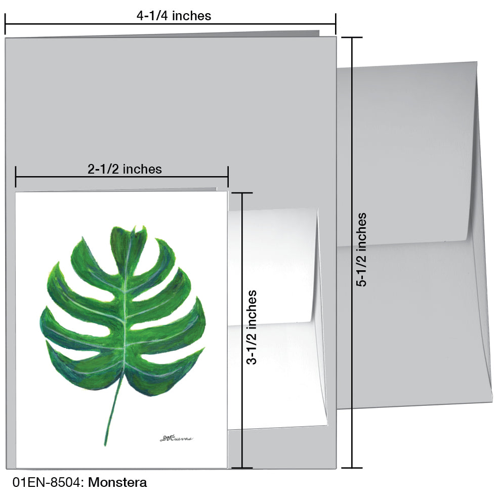Monstera, Greeting Card (8504), Enclosure, printedcanvas.com