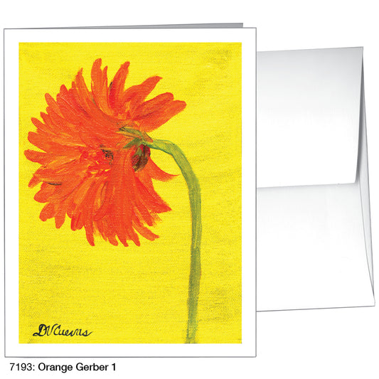 Orange Gerber 1, Greeting Card (7193), A2, printedcanvas.com