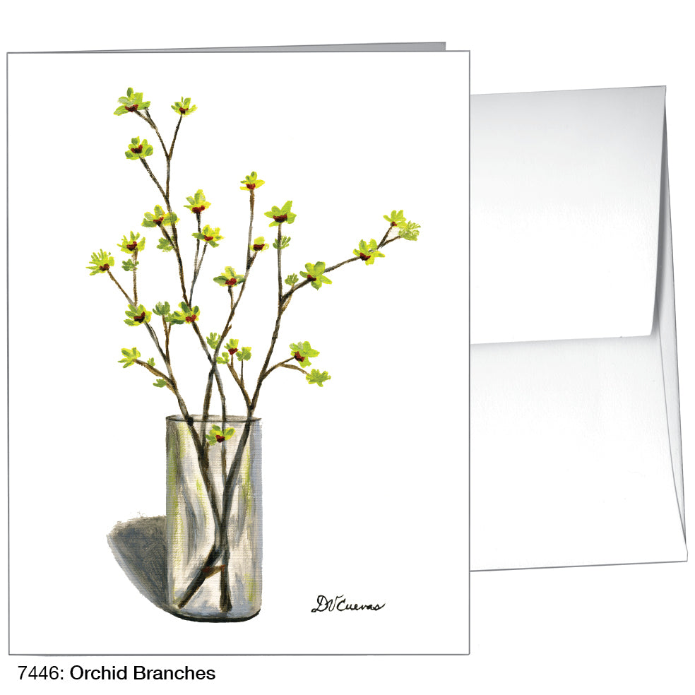 Orchid Branches, Greeting Card (7446), A2, printedcanvas.com