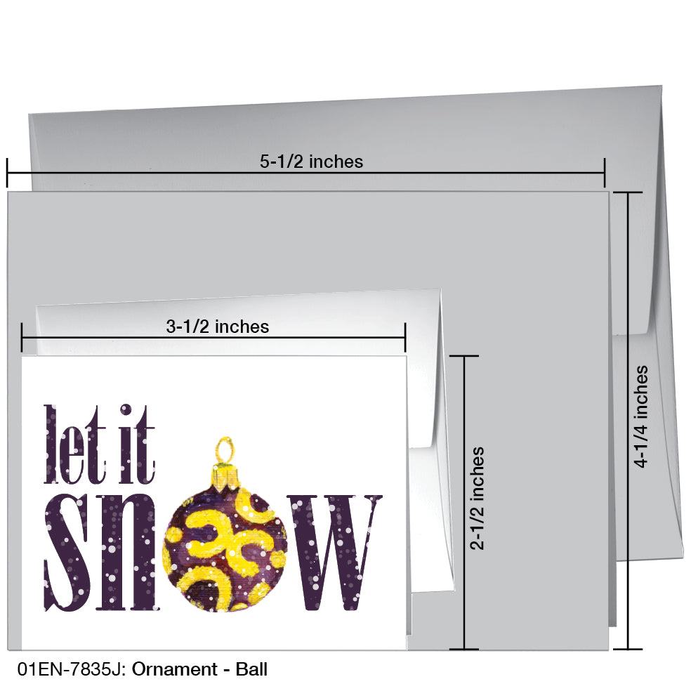 Ornament - Ball, Greeting Card (7835J), Enclosure, printedcanvas.com