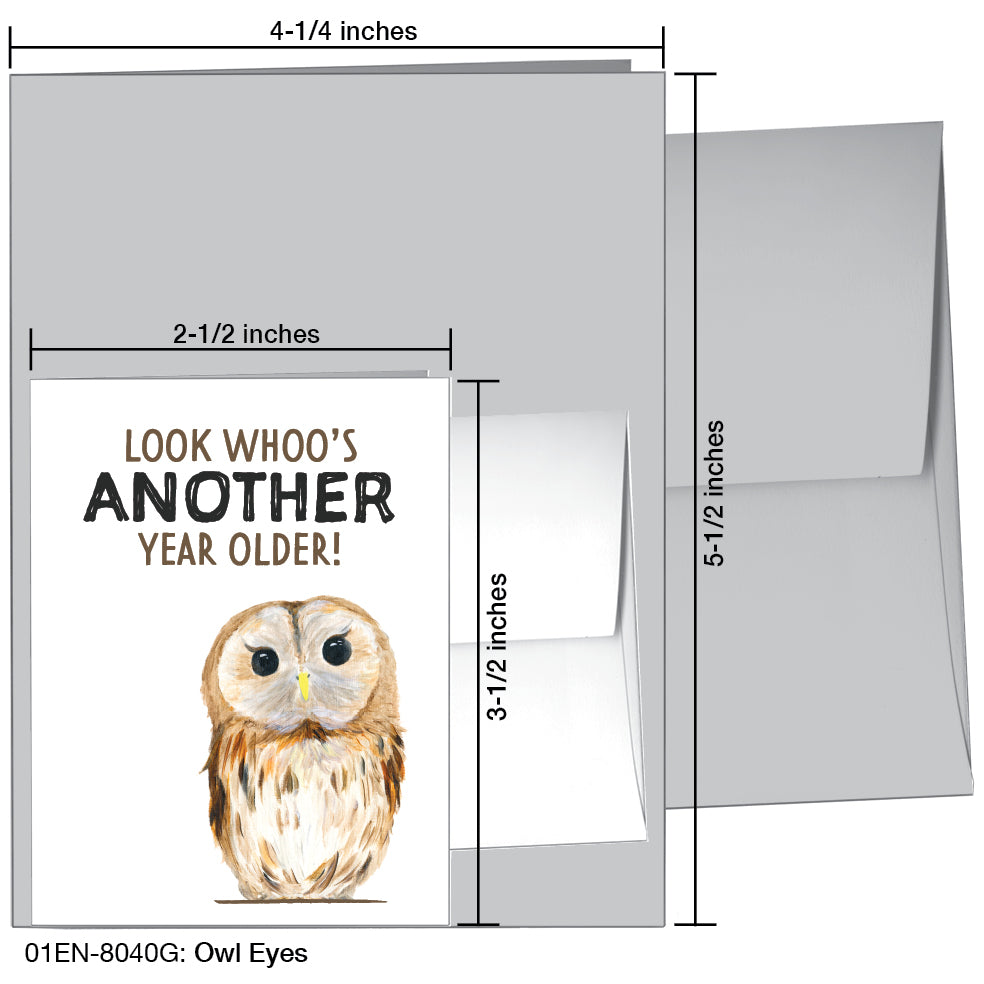 Owl Eyes, Greeting Card (8040G), Enclosure, printedcanvas.com