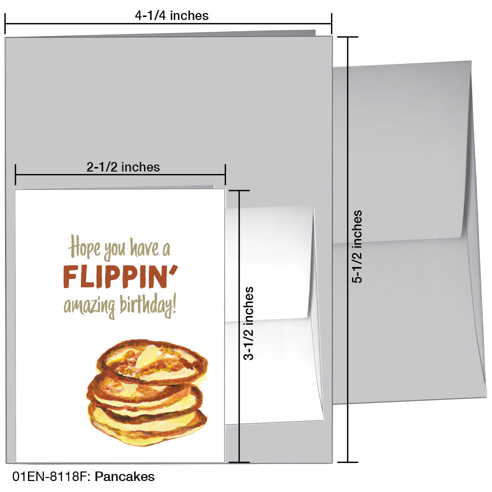 Pancakes, Greeting Card (8118F), Enclosure Card, printedcanvas.com