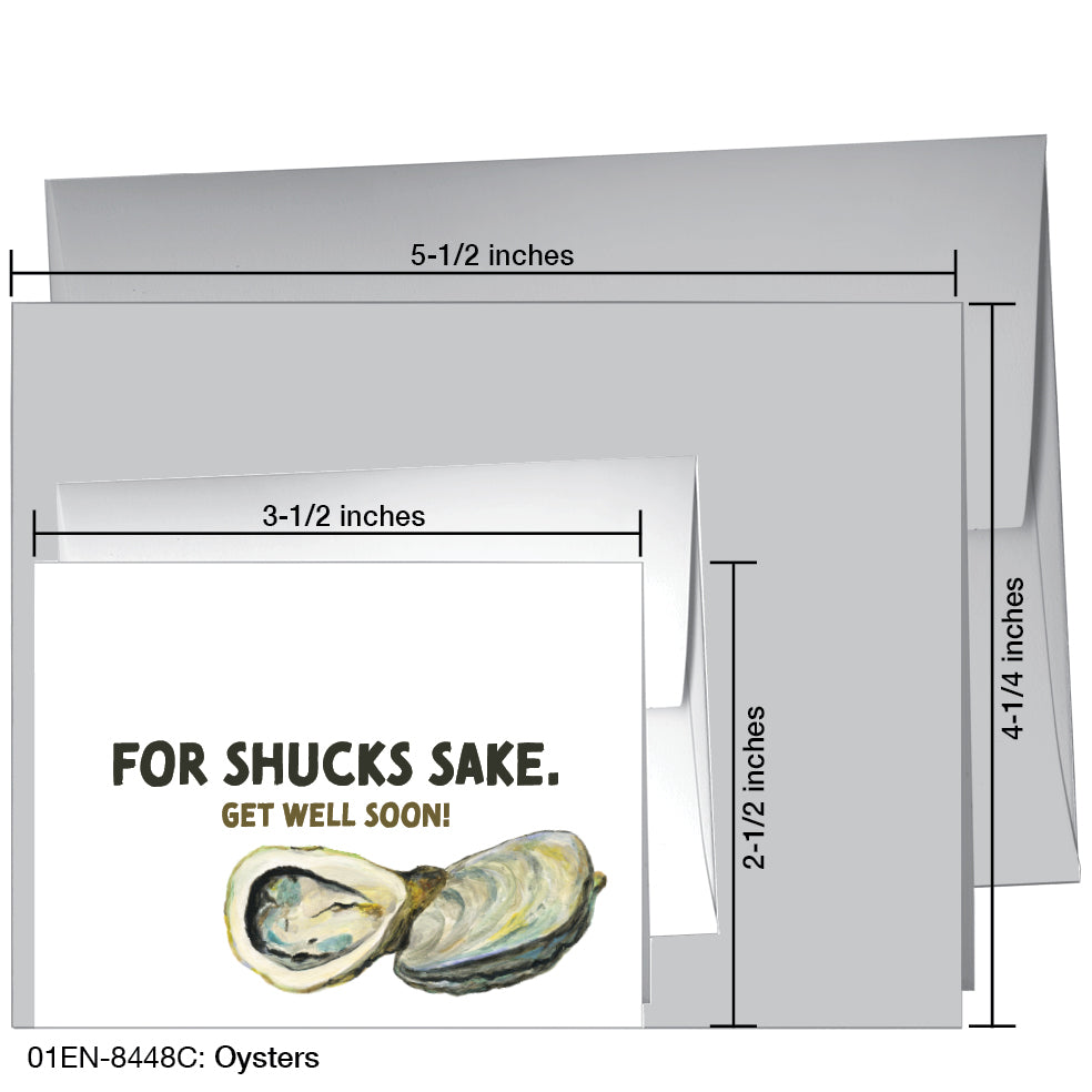 Oysters, Greeting Card (8448C), Enclosure Card, www.printedcanvas.com