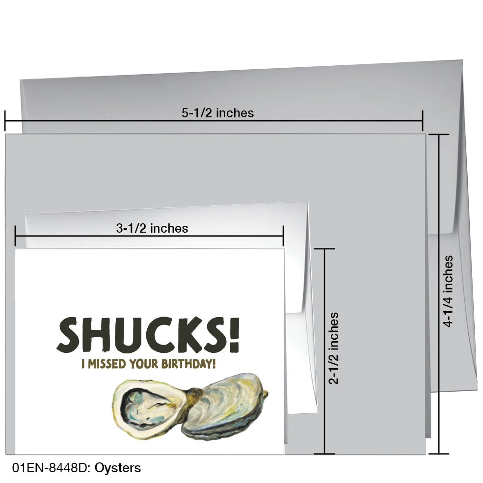 Oysters, Greeting Card (8448D), Enclosure, printedcanvas.com