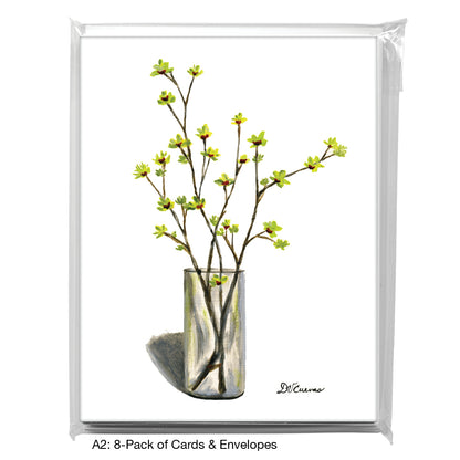 Orchid Branches, Greeting Card (7446), A2 8-Pack, printedcanvas.com